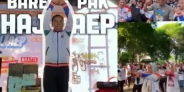 Ribuan Warga Antusias Senam dan Jalan Sehat Bareng Paslon No 2 Aep-Maslani