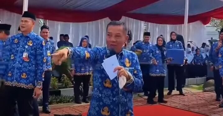 Momen HUT Korpri 53 Bupati Aep Syaepuloh Tekankan Agar Uang Kadeudeuh Pensiunan Segera Dituntaskan