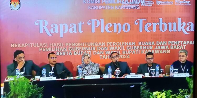 Hasil Rekapitulasi KPU Aep-Maslani Menang di Pilkada Karawang
