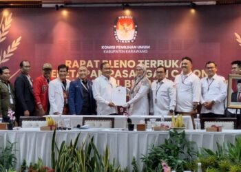 KPU Karawang Tetapkan Aep Syaepuloh- Maslani Bupati  Karawang Terpilih Priode 2025-2029