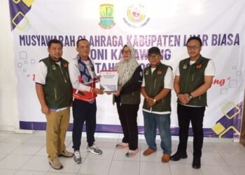 Joyo Wiroso Resmi Mendaftar Ikut Tarung Pada Muskobar Ketua KONI Karawang