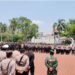 Jelang Unras Ratusan Personil Gabungan TNI Polri Siaga di Pemkab Karawang