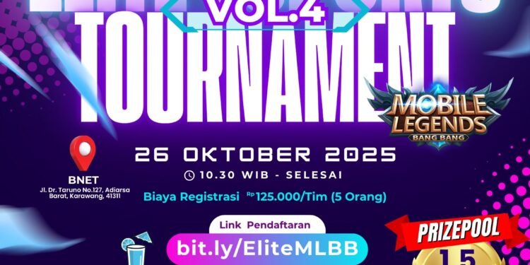 Dukung Komunitas Gaming Karawang BNET Hadirkan Elite Esport Tournamen Vol 4